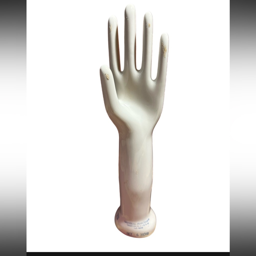 vintage industrial porcelain glove mold
